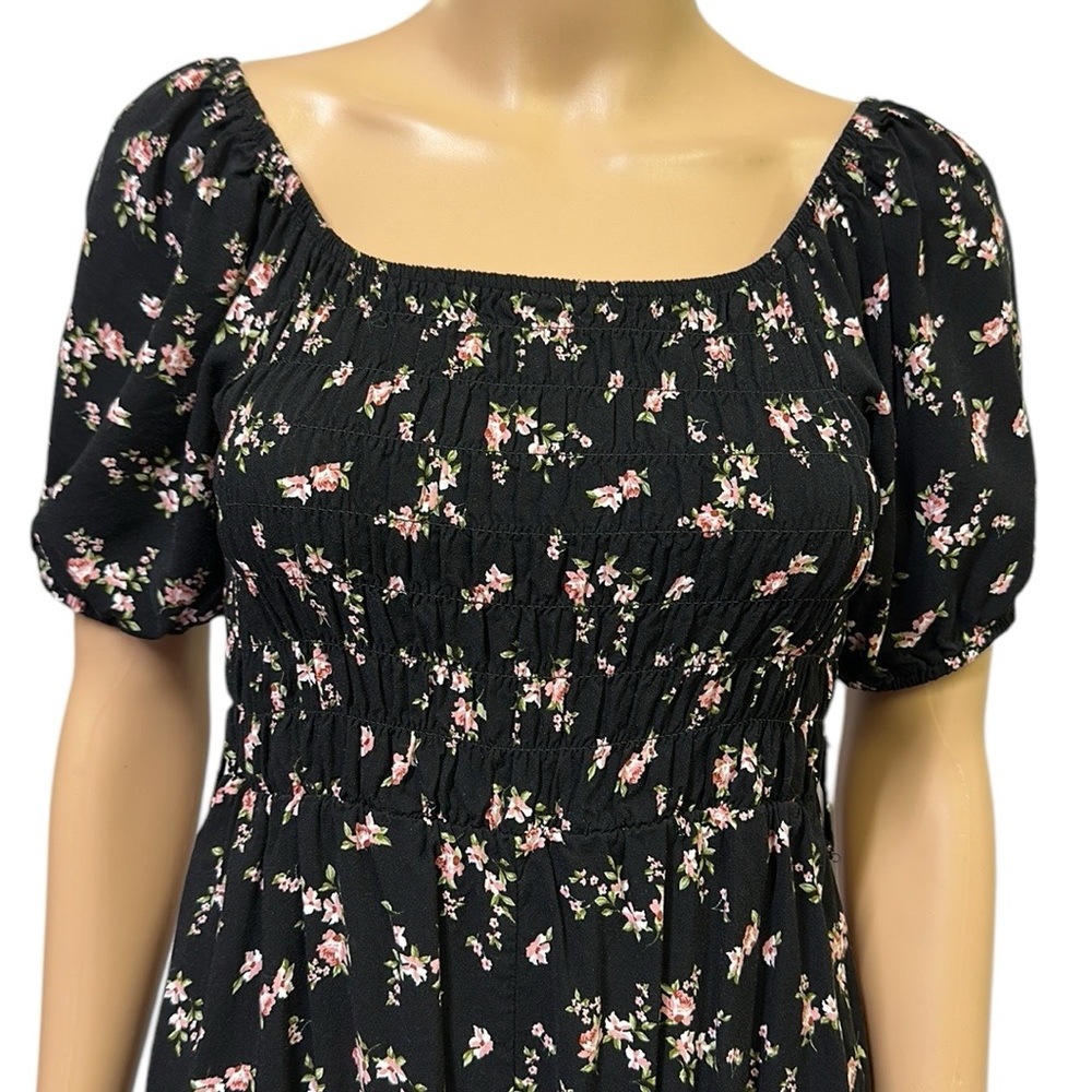 Hesperus Floral Rayon Off Shoulder Shorts Romper Juniors Large - Picture 3 of 12